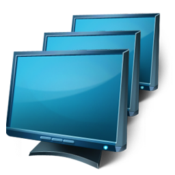 蓝色电脑系统<a href=http://sc.zlcool.com/tubiao/ target=_blank class=infotextkey>图标</a>下载