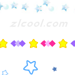 闪烁星星花边线条