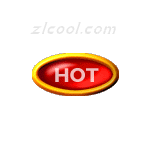 网页素材hot按钮图标