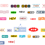 各种各样的动态new网页小图标