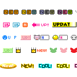 韩国流行的new cool hot up等网页素材小图标