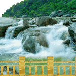 山水瀑布风景动态图片素材