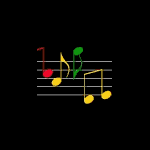 舞动的音符gif动态素材