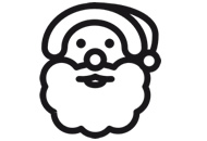 黑白线条圣诞节png高清大图标